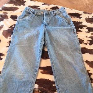 H&M Light Blue Relaxed Fit  Highrise Carpenter Jeans